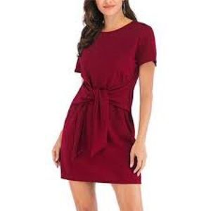 Another Love Tie-Front Dress Large NWOT